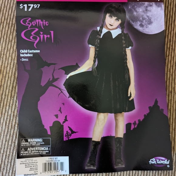 Gothic Girl Kid's Halloween Costume - Picture 1 of 5